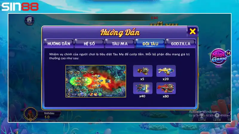 Godzilla đại chiến cung cấp nhiều loại vũ khí khác nhau