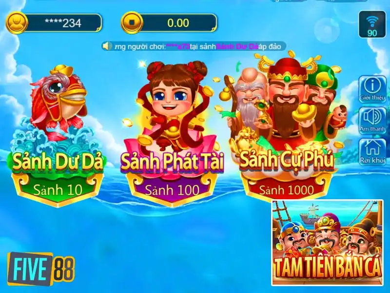 Tam tiên bắn cá có đồ họa đẹp mắt, hiện đại