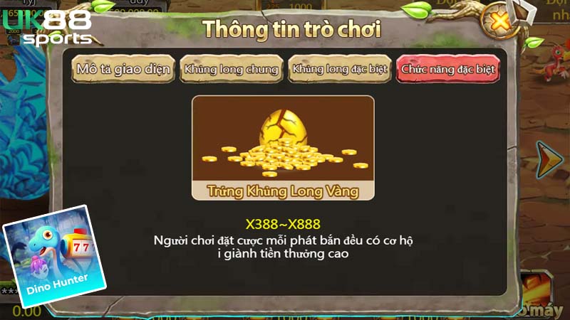 Thủ thuật chơi game Dino Hunter đổi thưởng
